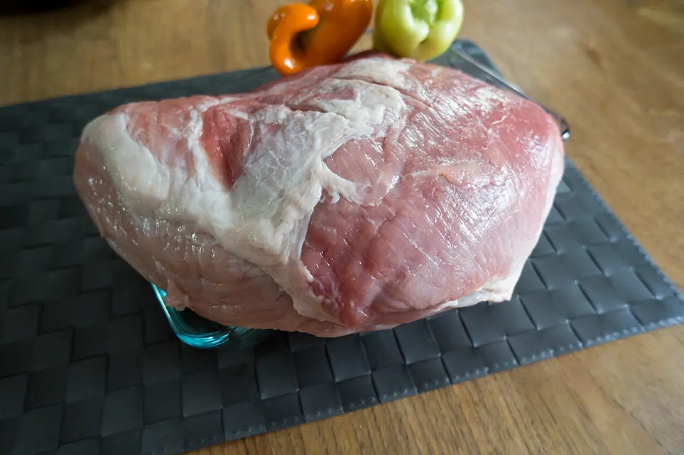 Rôti de porc au jambon bio